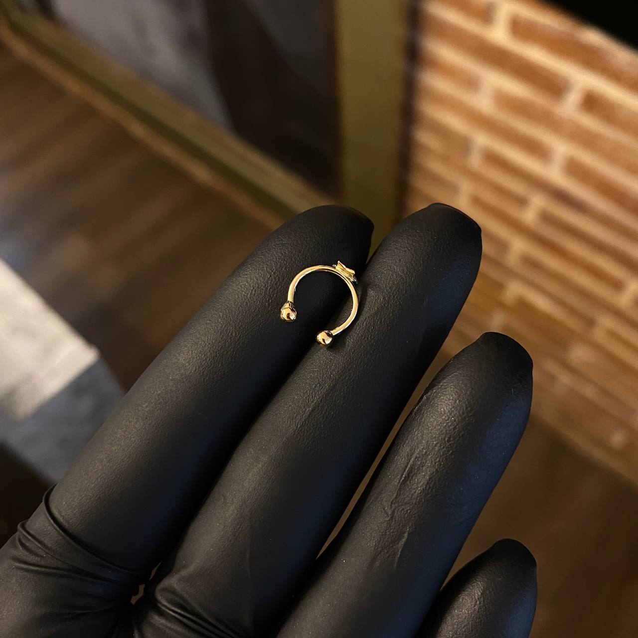 Piercing U Estrella 1cm Simulador Oro Amarillo (Joya)