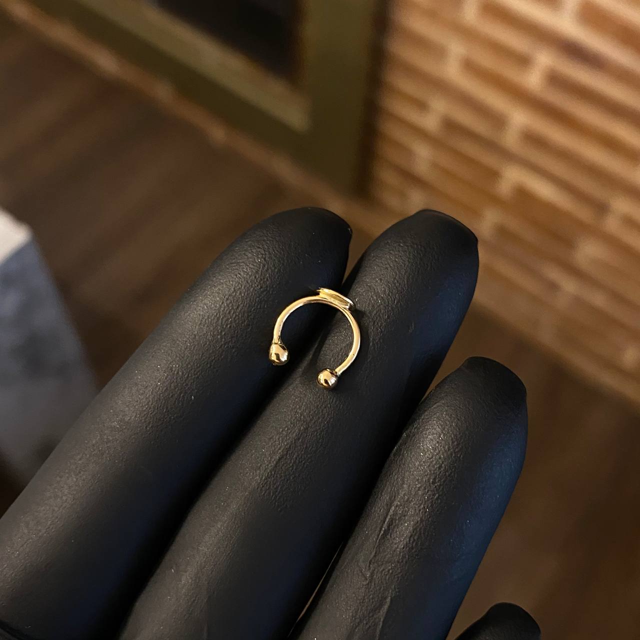 Piercing U Circulo 1cm Simulador Oro Amarillo (Joya)