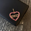 Dije GC 2.25gr/3cm Corazon Circones Fucsia Oro Rosa