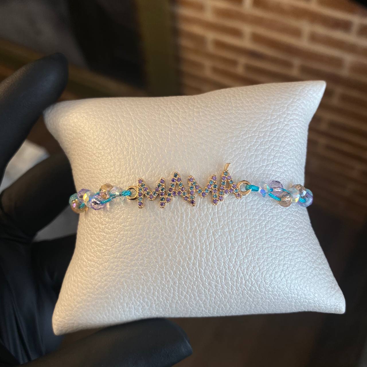 Pulsera Turquesa Mama Circones Purpura Aguamarina Oro Amarillo*