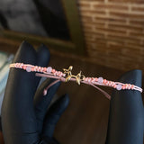 Pulsera Rosada Globo Perro Caniche Pinky Oro Amarillo*
