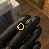 Candongas 2.15gr / 1.2cm Esmeralda 30pts Oro Amarillo (Joya)
