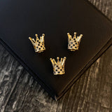 Herraje Corona 1.6gr / 0.7cm Circones Blancos Negros Oro Amarillo*