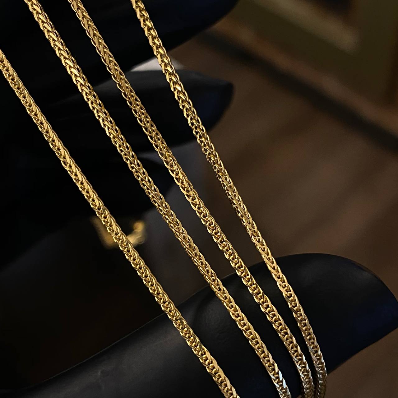 Cadena Franco 3.15gr / 50cm / 1mm Oro Amarillo +4*