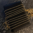 Cadena Militar 6.2gr / 50cm / 2mm Diamantada Discoteca Oro Amarillo +3