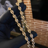 Tobillera GC 11.4gr / 23cm / 6.2mm Diamantada Amarillo*
