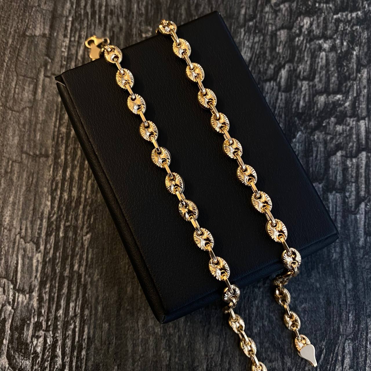 Tobillera GC 11.4gr / 23cm / 6.2mm Diamantada Amarillo*