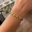 Pulsera Negra Eslabon Marino GC Espiral Oro Amarillo*