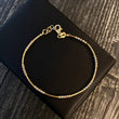 Pulso Aro Escamado 3.6gr / 17cm Bolas 2mm Diamantadas Tres Oros Italy +4*