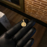 Dije San Miguel Arcángel 0.65gr / 2cm Medalla Arenada Oro Amarillo*