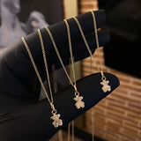 OFERTA!! Set Cadena Cubana 0.9gr/50cm + Dije Oso TS 0.25gr/1.4cm Liso Oro Amarillo