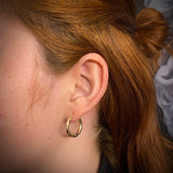Candongas 2.5gr/1.9cm Media Trenza Lisa Tres Oros Lady