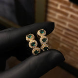 Candongas 5.65gr / 1.8cm Circones Blancos Verdes Oro Amarillo*