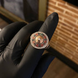 Anillo Ruleta 8.2gr / T11 Circones Blancos Negros Tres Oros