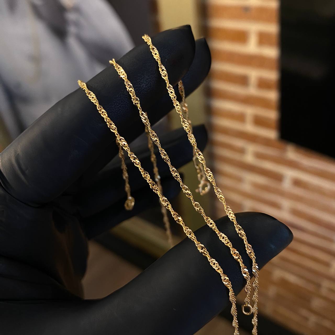 Pulso Singapur 1.3gr / 20cm/ 1.6mm Oro Amarillo  +3