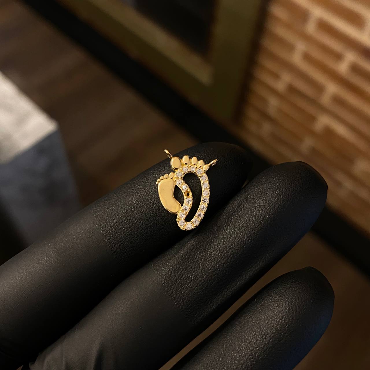 Herraje Pies 1.2gr Circones Blancos Oro Amarillo (Oferta)