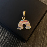 Dije Arcoiris 2.4gr / 2.4cm Circones Colores Oro Amarillo*