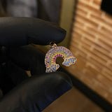 Dije Arcoiris 2.2gr / 2.4cm Circones Colores Oro Amarillo*