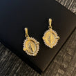Dije Virgen Milagrosa 2.75gr / 2.5cm Circones Blancos Oro Amarillo*