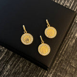 Dije Corona RX 1.5gr / 1.7cm Circones Blancos Oro Amarillo*