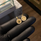 Dije Corona RX 1.5gr / 1.7cm Circones Blancos Oro Amarillo*