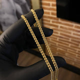 Pulso Franco 7.55gr / 21cm / 3.5mm Oro Amarillo +4