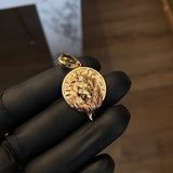 Dije Leon VS 5.35gr / 3.9cm Dos Oros Amarillo Rosa Italy +4
