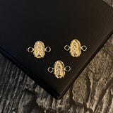 Herraje Virgen de Guadalupe 0.45gr / 1.2cm Mate Oro Amarillo