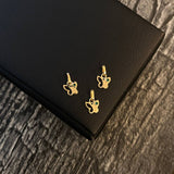 Dije Mariposa 0.25gr / 1cm Circon Verde Oro Amarillo*