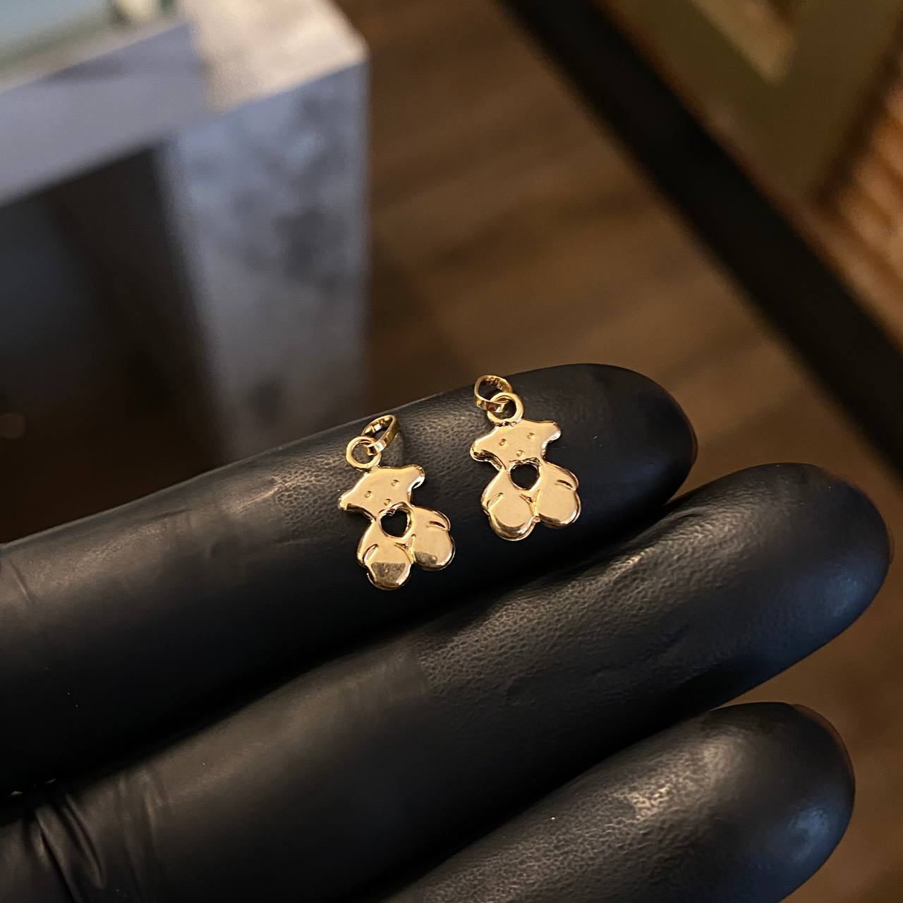 Dije Oso TS Corazon 0.3gr / 1.5cm Oro Amarillo