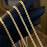 Cadena China Hilada 3.45gr / 50cm / 2.2mm Oro Amarillo +0