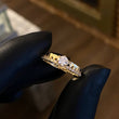 Solitario Corazones  1.4gr / T7 1/4 Anillo Circones Blancos Oro Amarillo