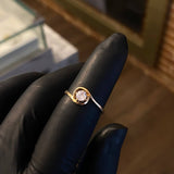 Solitario Espiral 1.8gr / T7 Anillo Circon Blanco Oro Amarillo