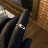 Solitario Union 1.8gr / T7 1/4 Anillo Circon Blanco Oro Amarillo