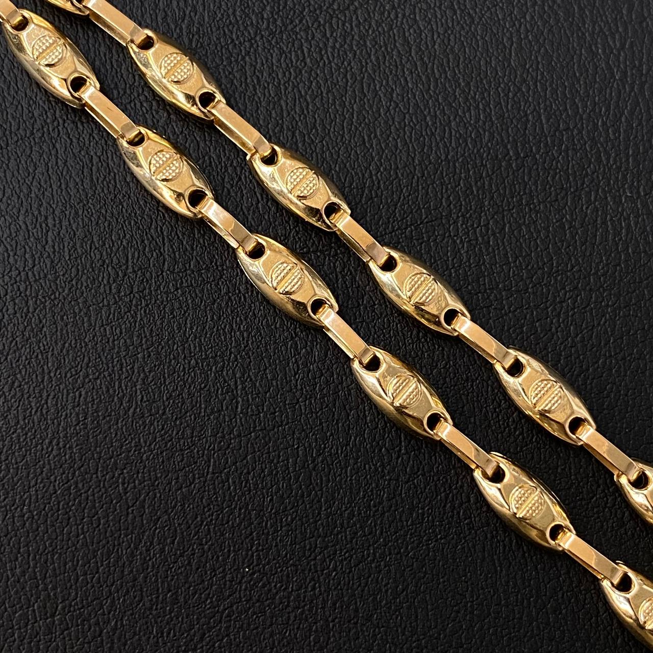 Pulso Rustico Menta 5.25gr / 22cm / 4.5mm Oro Amarillo