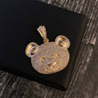 Dije Oso Teddy 10.3gr / 3.7cm Circones Blancos Oro Amarillo*
