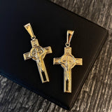 Dije Cristo Cruz 2.5gr / 4.3cm Troquelado Oro Amarillo