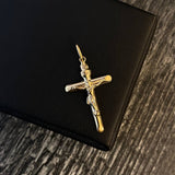 Dije Cristo Cruz 1.29gr / 3.3cm Soplado Oro Amarillo*