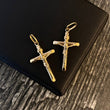Dije Cristo Cruz 1.25gr / 3.3cm Soplado Oro Amarillo
