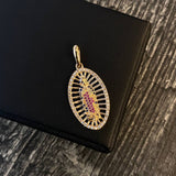 Dije Virgen Guadalupe 3.85gr / 3.8cm Circones Blancos Azules Fucsias Oro Amarillo