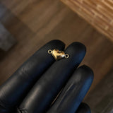 Herraje Corazon Soplado 0.4gr / 1.5cm Oro Amarillo