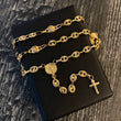 Rosario Virgen Milagrosa 14.6gr / 60cm Tornillo Marino Diamantado Oro Amarillo