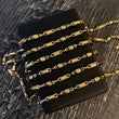 Cadena Rustica CT VS 11.1gr / 60cm Cauchos Negros Oro Amarillo