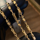 Cadena Rustica CT VS 11.1gr / 60cm Cauchos Negros Oro Amarillo