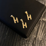 Dije Letra H 0.35gr / 1.5cm Liso Oro Amarillo