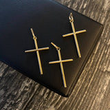 Dije Cruz 0.95gr / 4cm Lisa Oro Amarillo