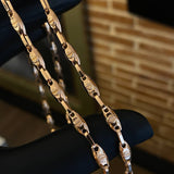 Cadena Rustica 12.85gr / 60cm / 4.5mm Pastilla Oro Rosa