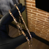 Cadena Rustica 12.35gr / 60cm / 3-4mm Adige Caucho Negro Oro Rosa