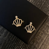 Herraje Corona 1.65gr / 2cm Circones Blancos Oro Amarillo