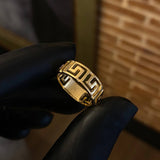 Anillo Tribal 3.85gr T8 1/2 Oro Amarillo